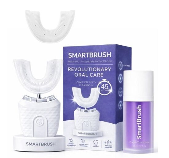SmartBrush 3in1 SET - SmartBrush toothbrush, toothpaste and replacement brush head.